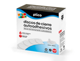 Disco de Cierre Plico Velcro Autoadhesivo 20 mm Diametro Color Blanco Caixa de 200 Unidades