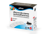 Disco de Cierre Plico Velcro Autoadhesivo 20 mm Diametro Color Negro Caixa de 200 Unidades