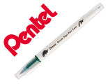 Pincel Pentel Brush Sign Pen com Ponta Dupla Cor Verde Azeitona