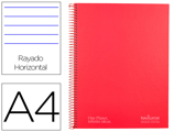 Caderno Espiral Navigator A4 Tapa Dura 80h 80gr Horizontal Rojo