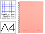 Caderno Espiral Navigator A4 Tapa Dura 80h 80gr Cuadro 4mm Rosa