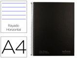 Caderno Espiral Navigator A4 Tapa Dura 80h 80gr Horizontal Color Negro