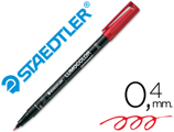 Marcador Staedtler Lumocolor Retroprojeção 313-2 Ponta 0,4mm Vermelho