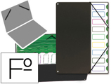 Pasta Classificadora com 9 Departamentos Pardo Preto