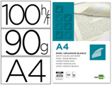 Papel Verge Din A4 90 gr Branco Pack de 100 Folhas