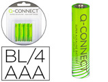 Pilha Q-connect Alcalina AAA Blister com 4 Unidades