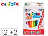 Marcador Carioca Joy Bolsa Papel 12 Unidades Cores Sortidas + 2 Gratis