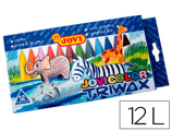 Lápis de Cera Jovicolor Triwax com 12 Lapis