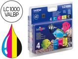 Tinteiro Brother lc-1000 Pack Preto/cian/magenta e Amarelo