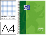 Caderno Espiral Oxford Capa Extradura Microperfurado Din A4 80 F Quadricula 5mm Cor Verde