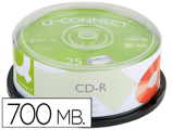 Cd-r Q-connect Capacidade 700mb Duração 80min Velocidade 52x Torre de 25 Unidades