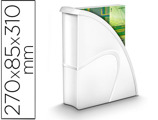 Porta Revistas Cep Plástico Uso Vertical / Horizontal Branco 85x270x310 mm