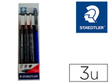 Marcador Staedtler Calibrado Micrometrico Preto Bolsa de 3 Unidades 0,2 -0,4- 0,8 mm + Lapiseira 777 Oferta