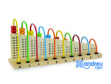 Jogo Andreutoys Abaco Madeira para Sumar e Subtrair 29x14,5x7,5 cm