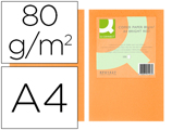 Papel de Cor Q-connect Din A4 80gr Laranja Neon Pack de 500 Folhas