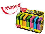 Marcador Maped Fluo Peps Classic Expositor de 28 Unidades Cores Sortidas