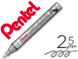 Marcador Pentel Permanente mmp10-z Prateado para Pinturas Decorativas. Ponta Media