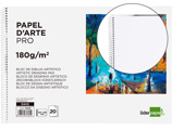 Bloco de Desenho Artistico Espiral 230x325mm 20 Folhas 180 gr sem Esquadria