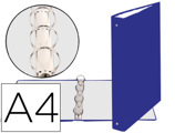 Pasta Exacompta de 4 Argolas 30mm Redondos Din A4 Cartão Forrado Azul