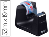 Desenrolador Tesa de Secretária Plástico Easy Cut Smat Preto para Rolo de 33mx19 mm