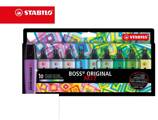 Marcador Stabilo Boss Fluorescente 70 Arty Line Cores Frios Estojo Cartão de 10 Unidades Cores