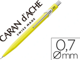 Lapiseira Caran D'ache 844 0,7mm Corpo Amarelo Adornos Cromados