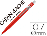 Lapiseira Caran D'ache 844 0,7mm Corpo Vermelho Adornos Cromados