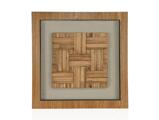 Quadro De Madeira Parquet 60x60x5 cm