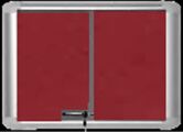 Vitrine Interior 1670x1000mm Feltro Mastervision Vermelho