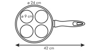 Frigideira 4 Circulos 24 cm Presto Tescoma