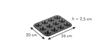 Forma para 12 Mini Queques Delicia Tescoma