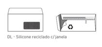 Envelopes Dl Silicone Janela Reciclado 110x220mm 90Gr