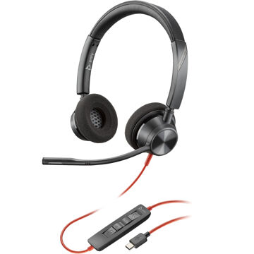 Auriculares com Microfone HP Blackwire 3320 Preto