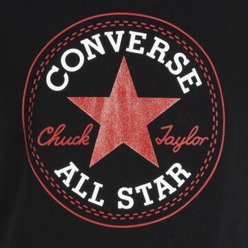 Camisola de Manga Curta Infantil Converse Preto