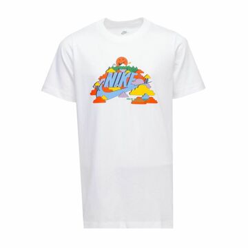 Camisola de Manga Curta Infantil Nike Happy Cloud Branco 5-6 Anos