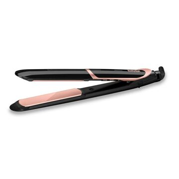 Ferro de Cabelo Babyliss Super Smooth 235 Preto Cor de Rosa Preto / Ouro Rosa