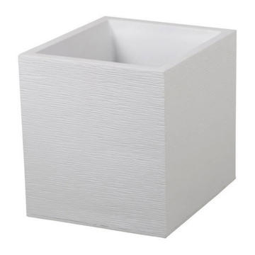 Vaso Eda Graphit Plástico Branco Quadrado (39 X 39 X 43 cm)