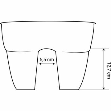 Vaso Eda Verde Plástico Oval Moderno