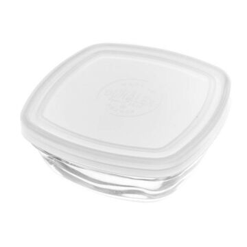 Lancheira Freshbox Transparente Quadrado com Tampa (11 X 11 X 4,5 cm) (11 cm) (11 cm)