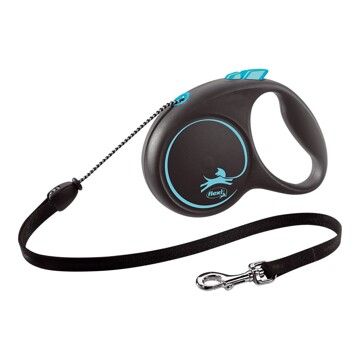 Trela para Cães Flexi Black Design 5 M Azul Tamanho M