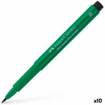 Marcadores Faber-castell Pitt Artist 10 Unidades Verde-escuro