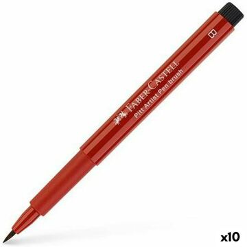 Marcadores Faber-castell Pitt Artist Vermelho Escuro 10 Unidades