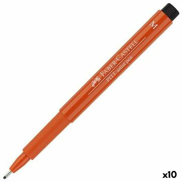 Marcadores Faber-castell Pitt Artist Fineliner M 10 Unidades Laranja Escuro