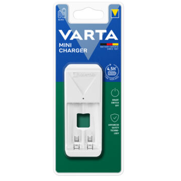 Carregador de Pilhas Varta 57656 101 401 Mini 2 Pilhas Branco Aa/aaa