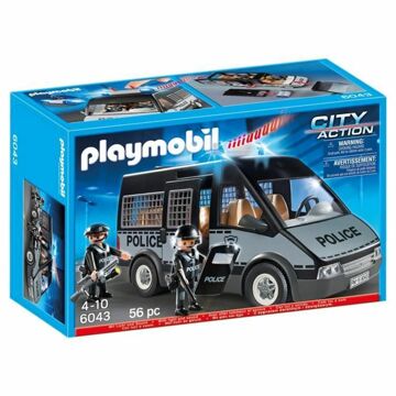 Playset Playmobil 6043 Police Van With Siren And Flashing Light