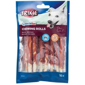 Snack para Cães Trixie Denta Fun Duck Chewing Rolls Pato 80 G