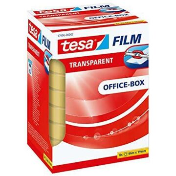 Fita Adesiva Tesa Officebox Transparente 8 Unidades (19 mm X 66 m)