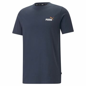 T-shirt Puma Ess+ 2 Col Small Log Azul Escuro Unissexo S