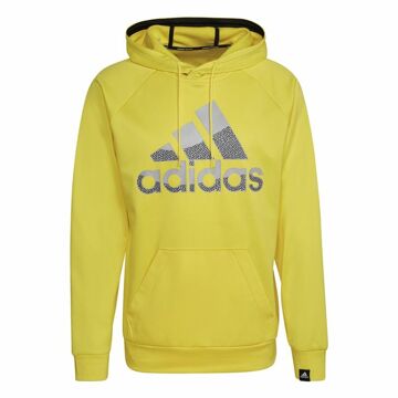 Polar com Capuz Homem Adidas Game And Go Big Logo Amarelo L