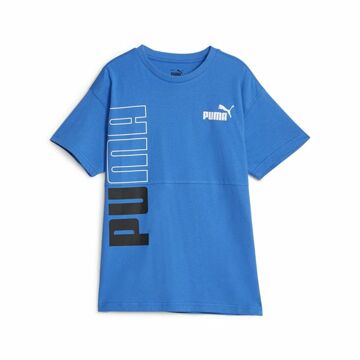 Camisola de Manga Curta Infantil Puma Power Colorblock Azul 15-16 Anos